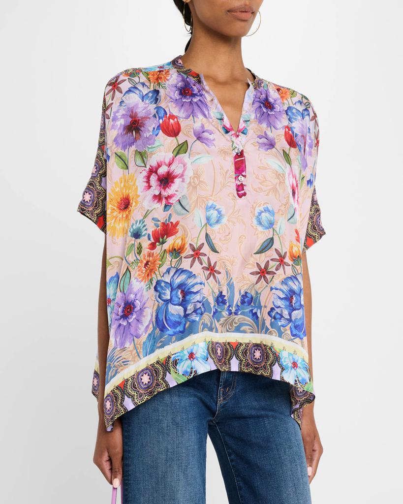 Louella Floral-Print Silk Blouse – On Sale Now with Up to 50% Off