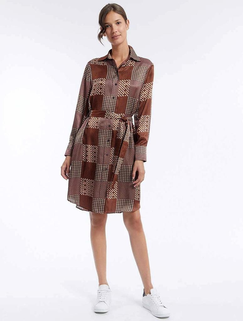 INES DE LA FRESSANGE Camel patchwork love dress