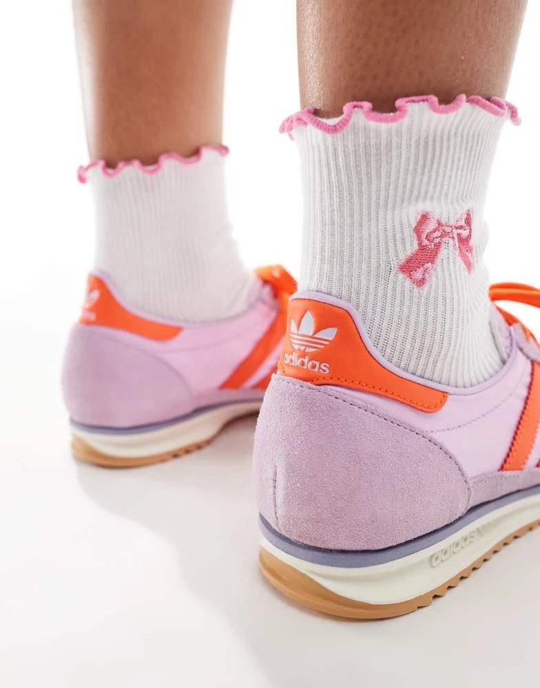 Adidas adidas Originals SL 72 OG trainers in lilac and orange 3