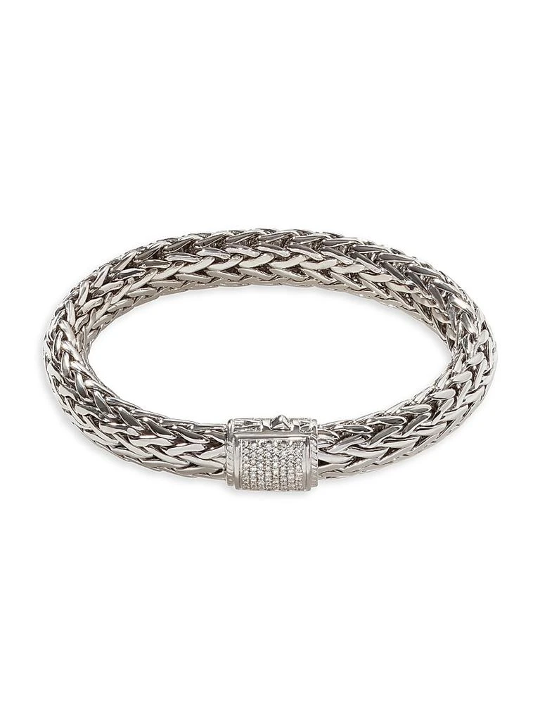 John Hardy Classic Chain Sterling Silver 
0.62 TCW Diamond Bracelet 3