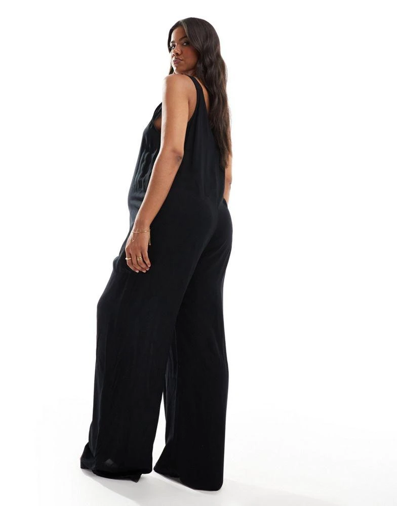 ASOS ASOS DESIGN Maternity beach jumpsuit with pocket detail in black 3