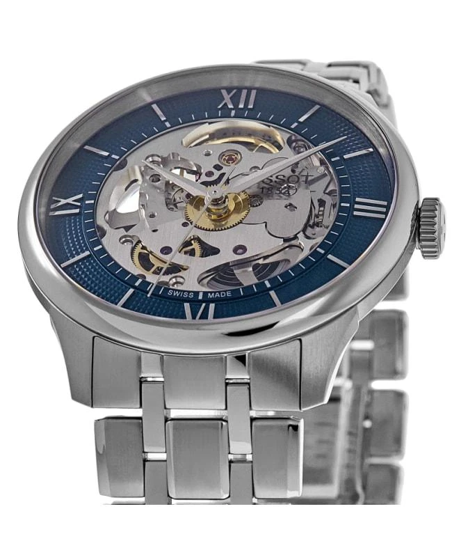 Tissot Tissot Chemin Des Tourelles Automatic Skeleton Dial Steel Men's Watch T139.836.11.048.00 2