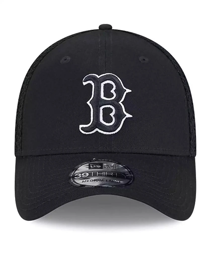 New Era Men's Boston Red Sox Evergreen Black White Neo 39Thirty Flex Hat 4
