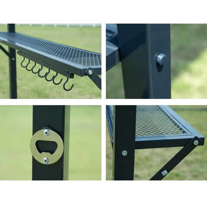 Hivvago 8-Ft x 5-Ft Steel Frame Outdoor Grill Gazebo with Vented Canopy 3