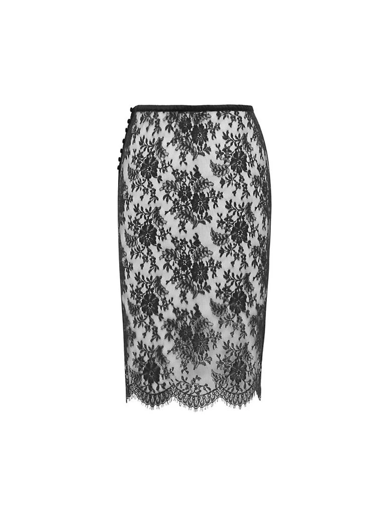 Yves Saint Laurent Wrap Pencil Skirt in Lace 2
