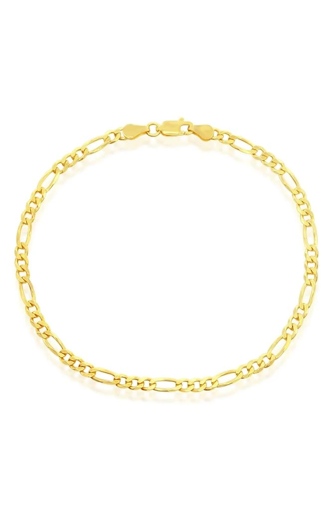 SIMONA 14K Gold Plated Figaro Chain Anklet