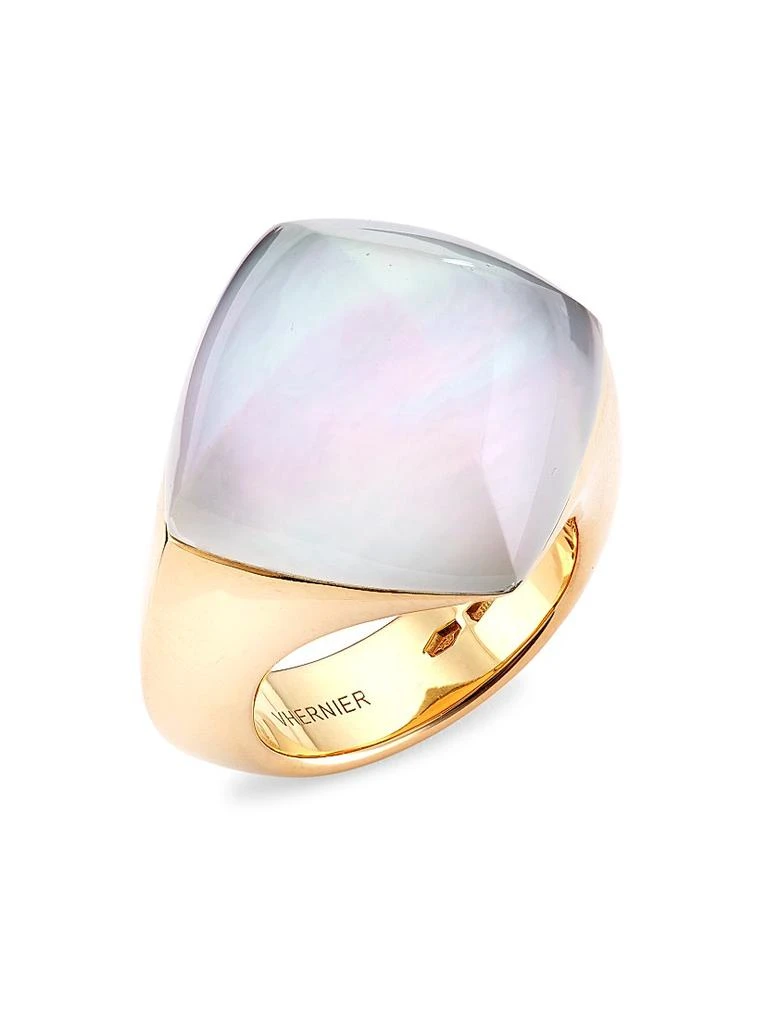Vhernier Pan Di Zucchero 18K Rose Gold, Mother-Of-Pearl,
Sunflower Quartz Ring