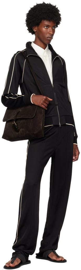 Tom Ford Brown Suede Medium Messenger Bag 4