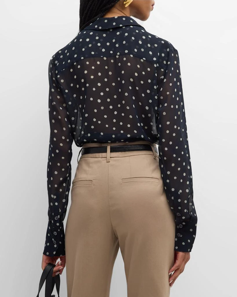 Altuzarra Chika Polka-Dot Sheer Button-Front Top 6