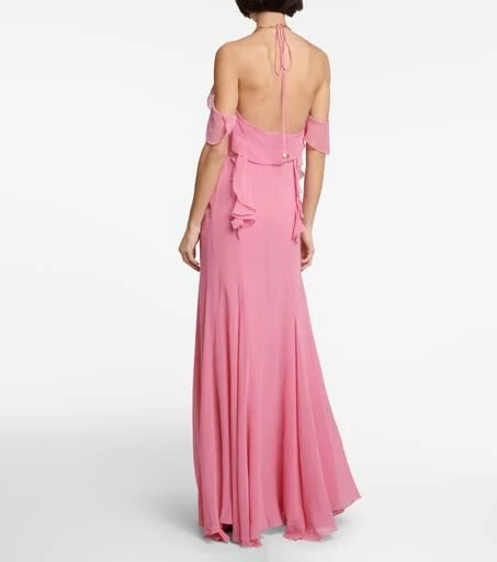 BLUMARINE Ruffle cotton and silk maxi dress 3
