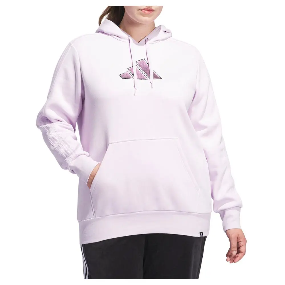 Adidas Holiday 3-Stripes Pullover Hoodie (Plus)