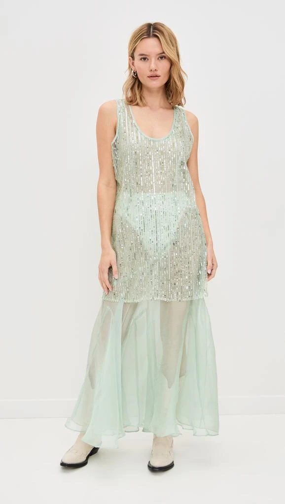 Endless Rose Sequins Overlay Chiffon Maxi Dress 6