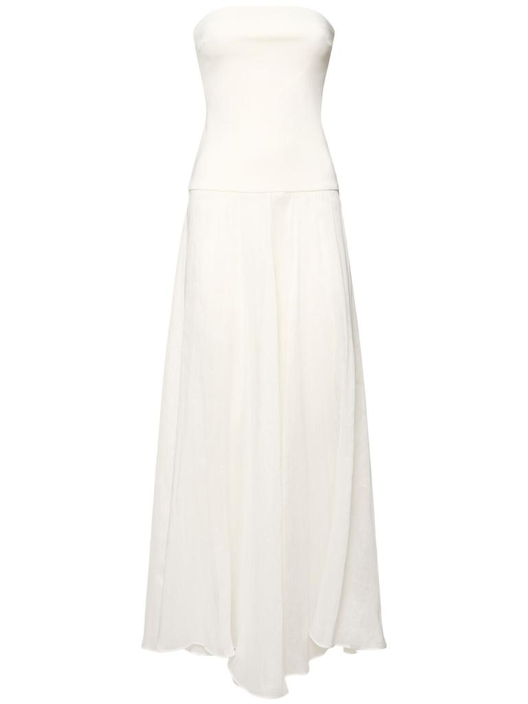 Esse Studios Aire Satin & Organza Strapless Dress
