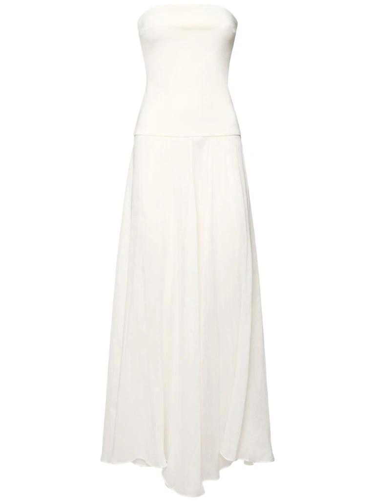 Esse Studios Aire Satin & Organza Strapless Dress from LUISAVIAROMA