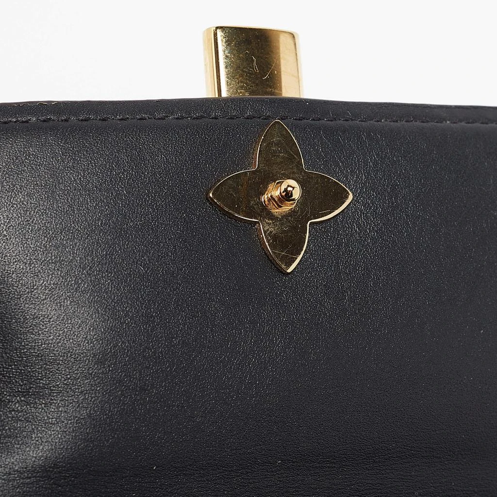 Louis Vuitton Louis Vuitton Black Monogram Canvas and Leather Flower Lock Wallet 10