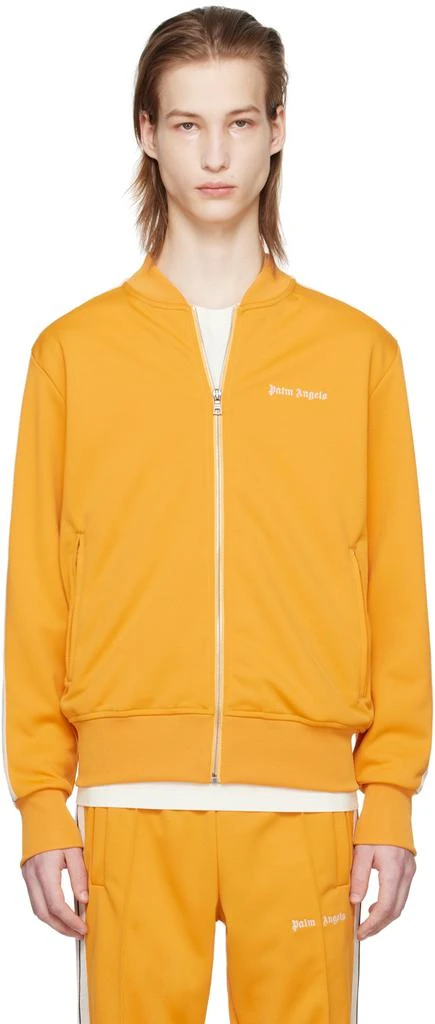 Palm Angels Orange Striped Track Jacket 1