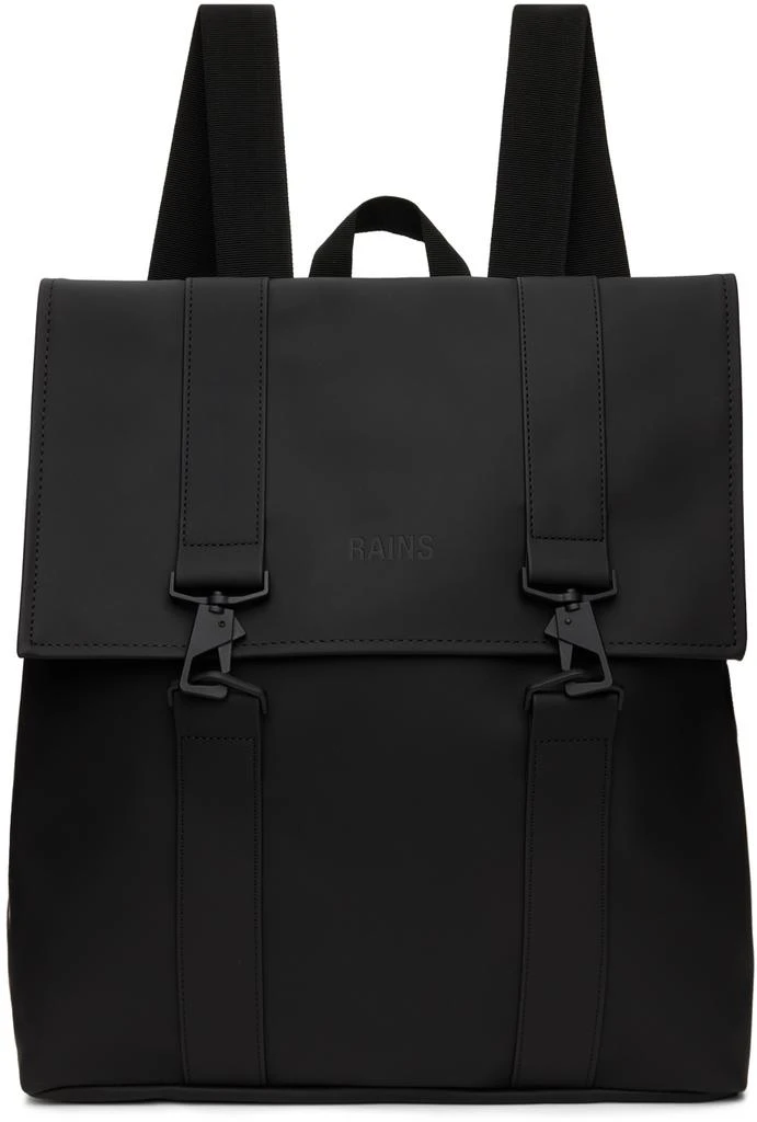 RAINS Black MSN Backpack 1