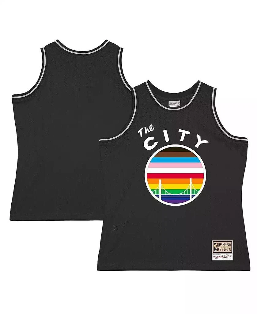Mitchell & Ness Men's Black Golden State Warriors Hardwood Classic Pride Jersey 1