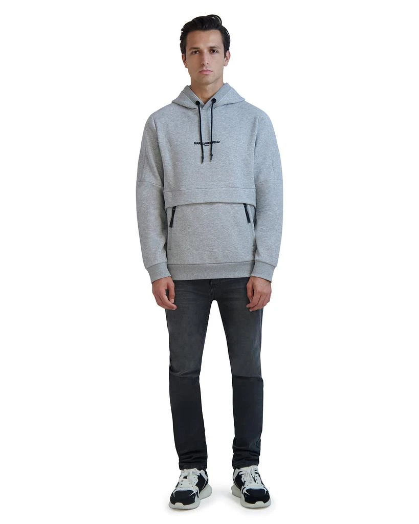 Karl Lagerfeld Paris LONG SLEEVE HOODIE SWEATSHIRT WITH ZIP POCKETS 6