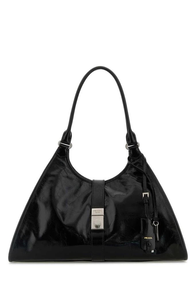Prada BLACK LEATHER SHOULDER BAG 1