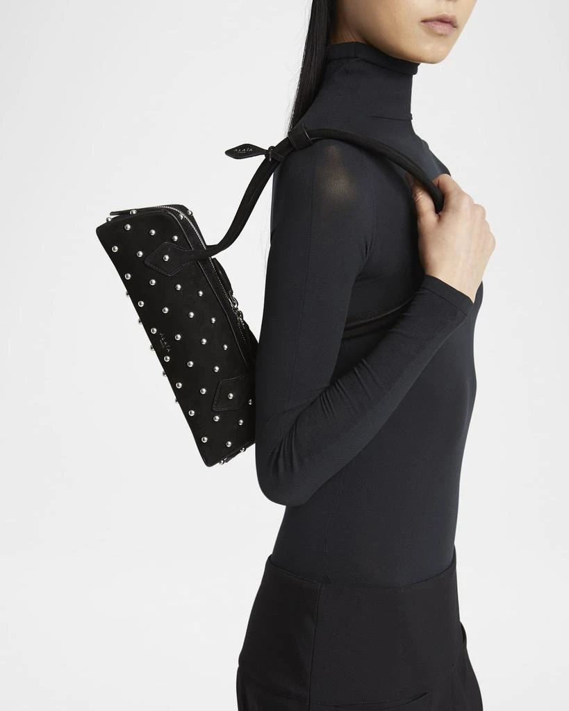 Alaia Le Teckel Small Shoulder Bag in Studded Suede 2