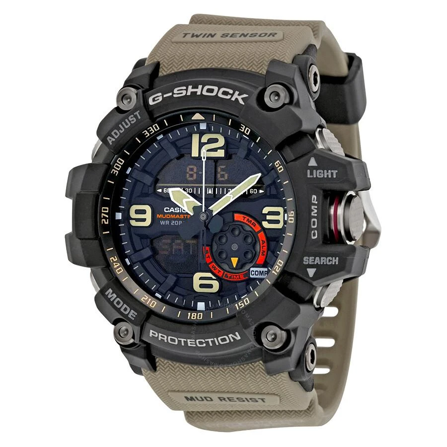 Casio G-Shock Black Dial Tan Resin Strap Men's Watch GG1000-1A5 1