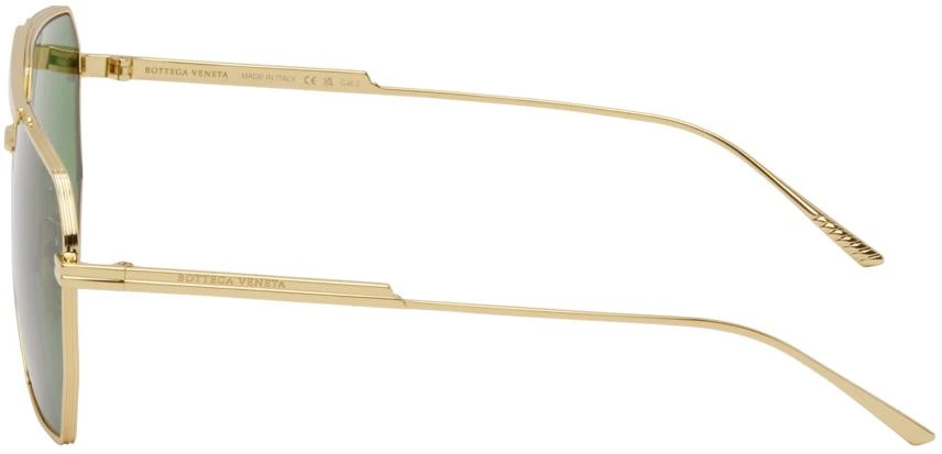 Bottega Veneta Gold Classic Aviator Sunglasses 3