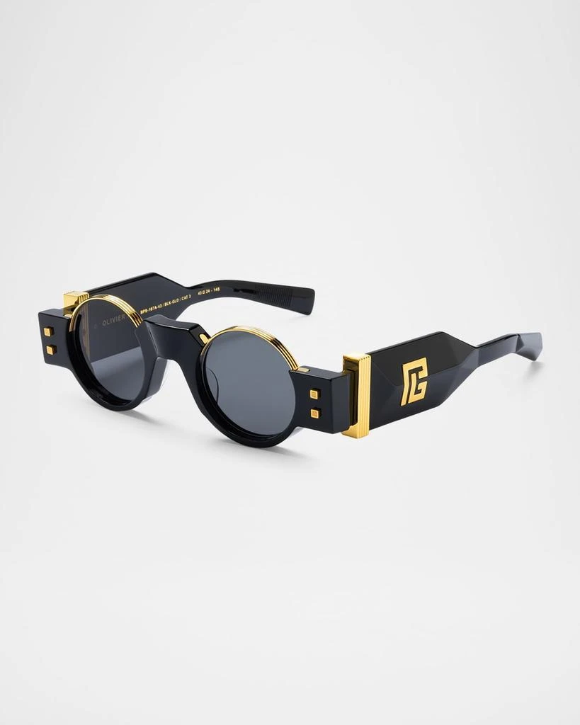 Balmain Oliver - II Round Acetate Sunglasses 2
