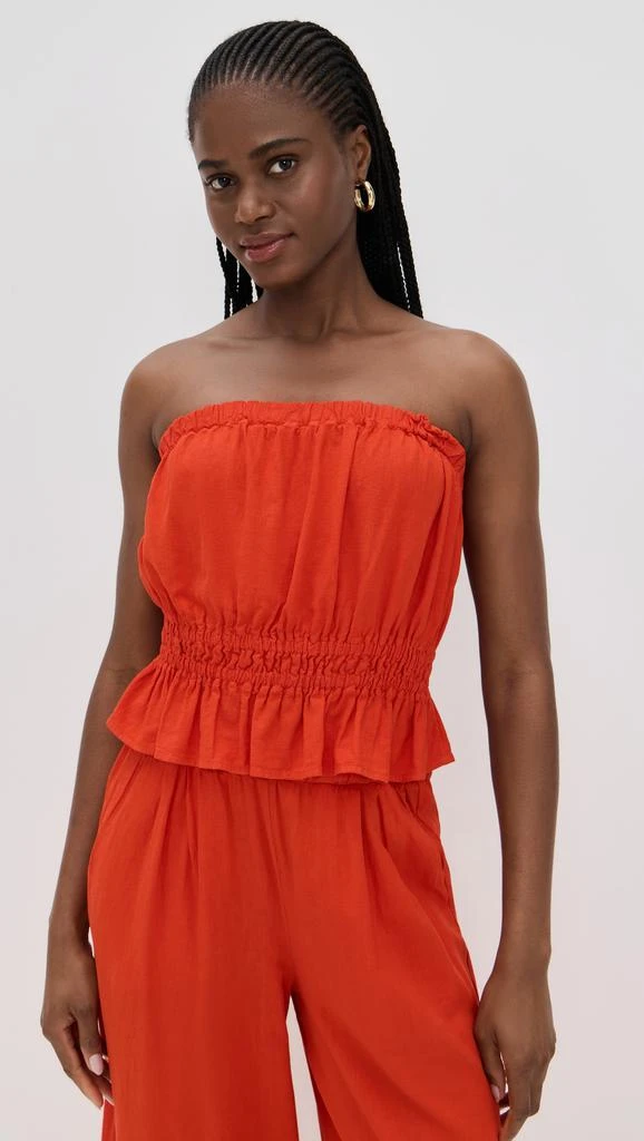 Stateside Linen Cropped Tube Top 6