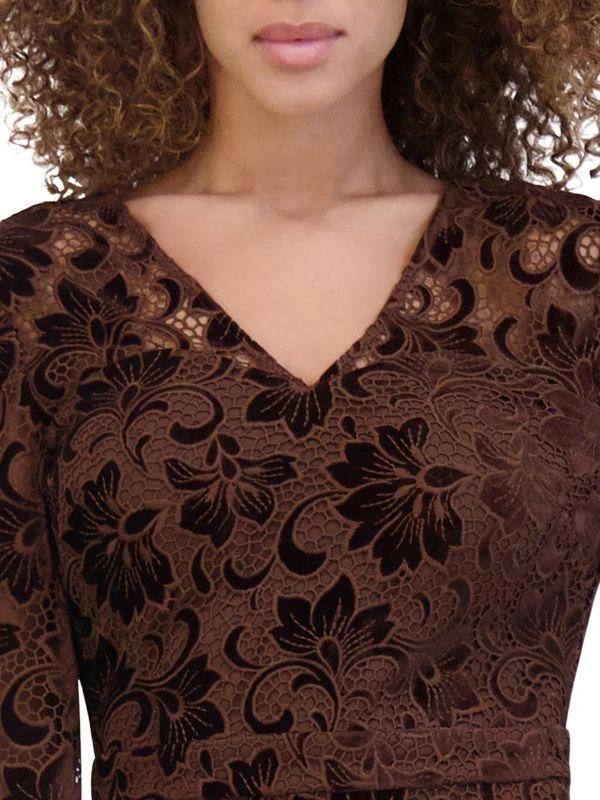 Kensie Velvet Lace Mini Dress 5