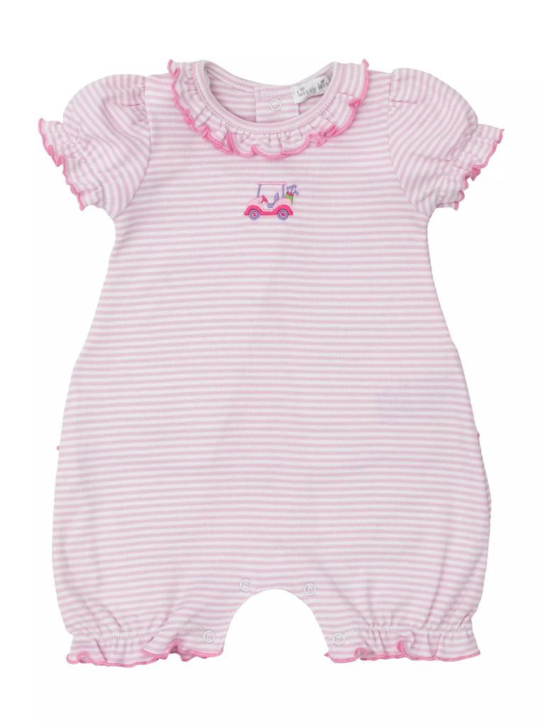 Kissy Kissy Baby Girl's Striped Ruffle-Trim Bubble Playsuit