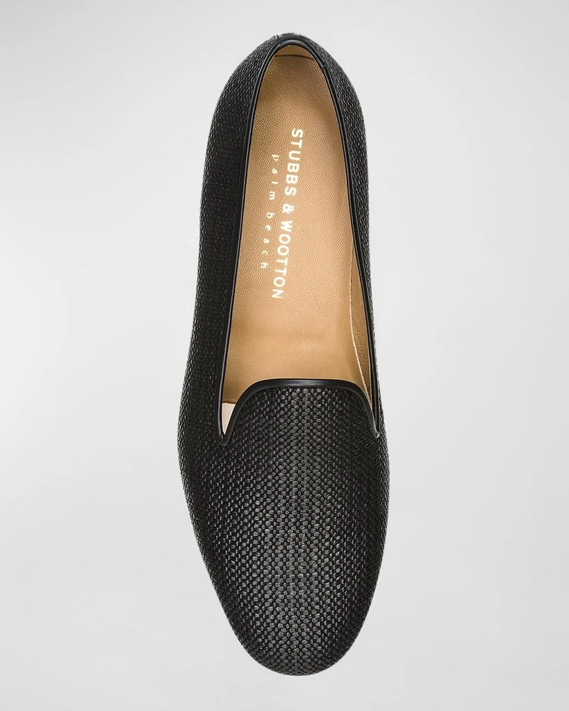 Stubbs and Wootton Men's Woven Raffia Slippers 3