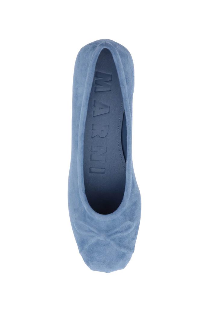 MARNI suede little bow ballerina shoes