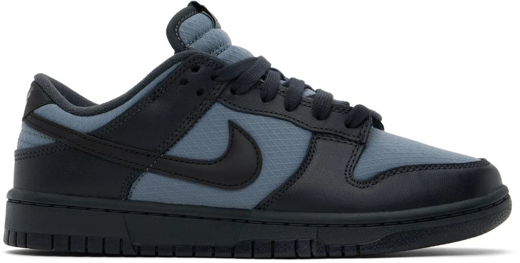 NIKE Black & Gray Dunk Low Retro SE Sneakers 1