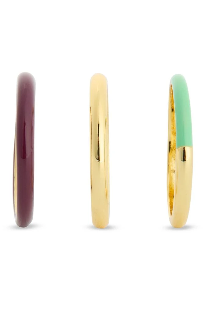 Madewell Colorblock 3-Piece Enamel Ring Set 2