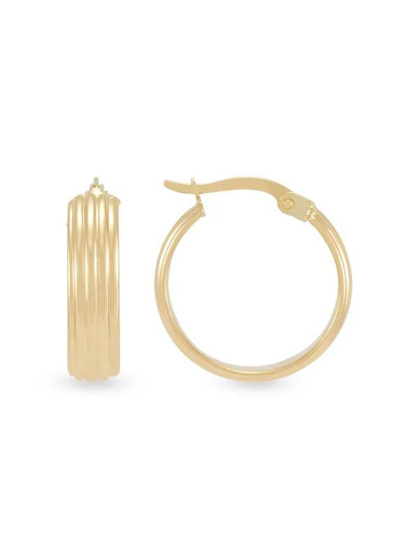 Saks Fifth Avenue 14K Yellow Gold Huggie Earrings 3