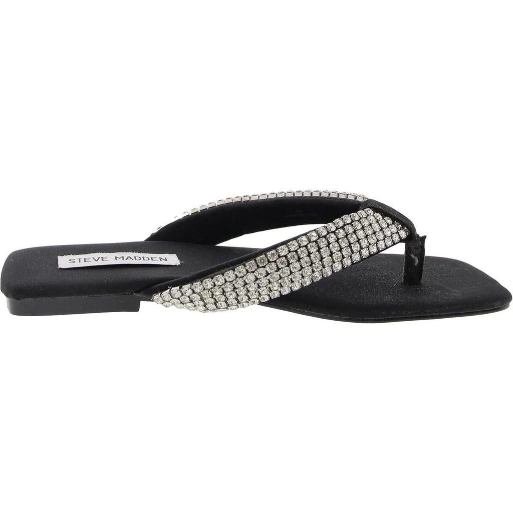 Steve Madden Diva Womens Embellished Textured Flip-Flops 3