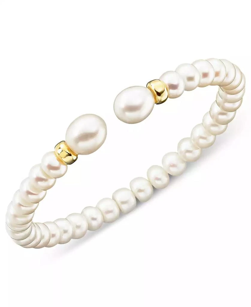 Macy
s Cultured Freshwater Pearl (7mm) Rondelle Bracelet in 14k Gold