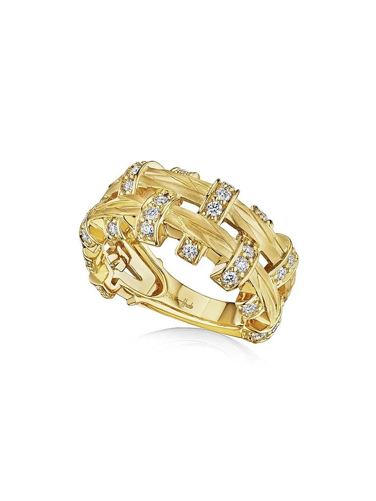 HUEB Amazonia Palha 18K Yellow Gold 
0.75 TCW Diamond Ring