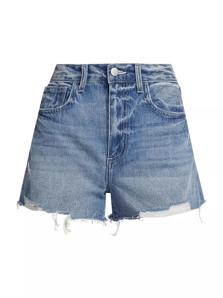 L'Agence Beck High-Rise Denim Shorts 1