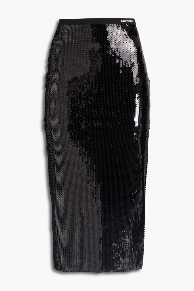 RED Valentino Sequined jersey midi pencil skirt 1