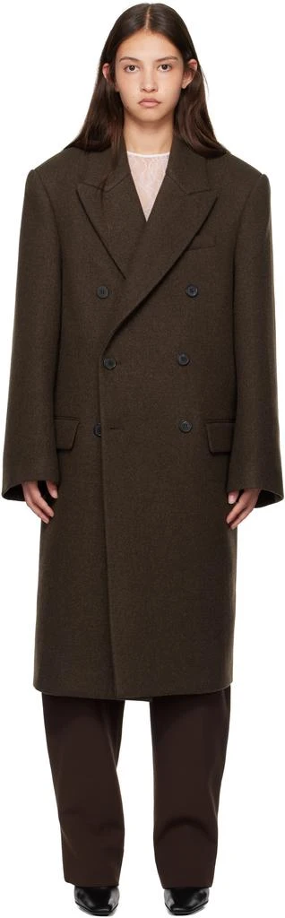 WARDROBE.NYC Brown Hailey Bieber Edition HB Coat 1