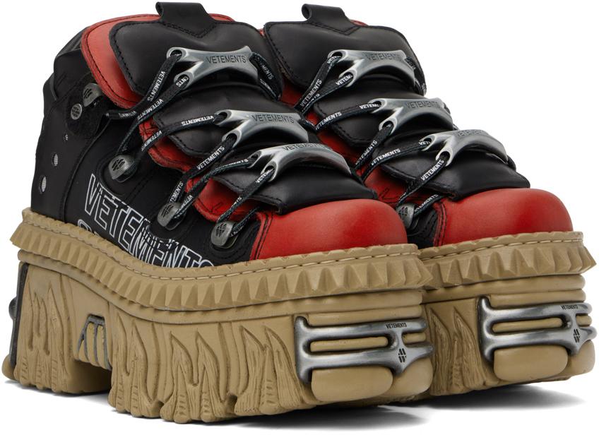 Black & Red New Rock Edition Platform Sneakers – On Sale Now with
