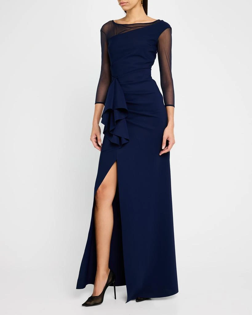 Chiara Boni Aroma Draped Illusion Gown 2