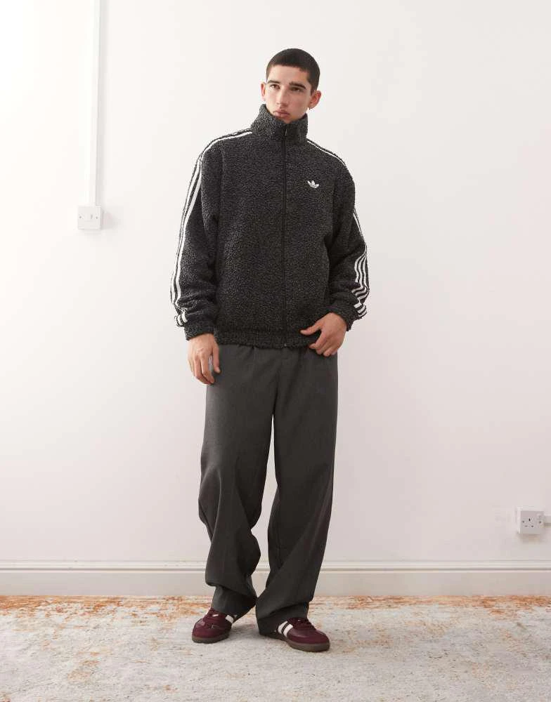 Adidas adidas Originals Boucle Firebird track top in black 2