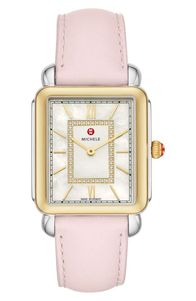 Deco II Diamond Leather Strap Watch, 30mm – On Sale Now