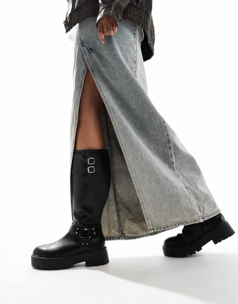 silver boots new look