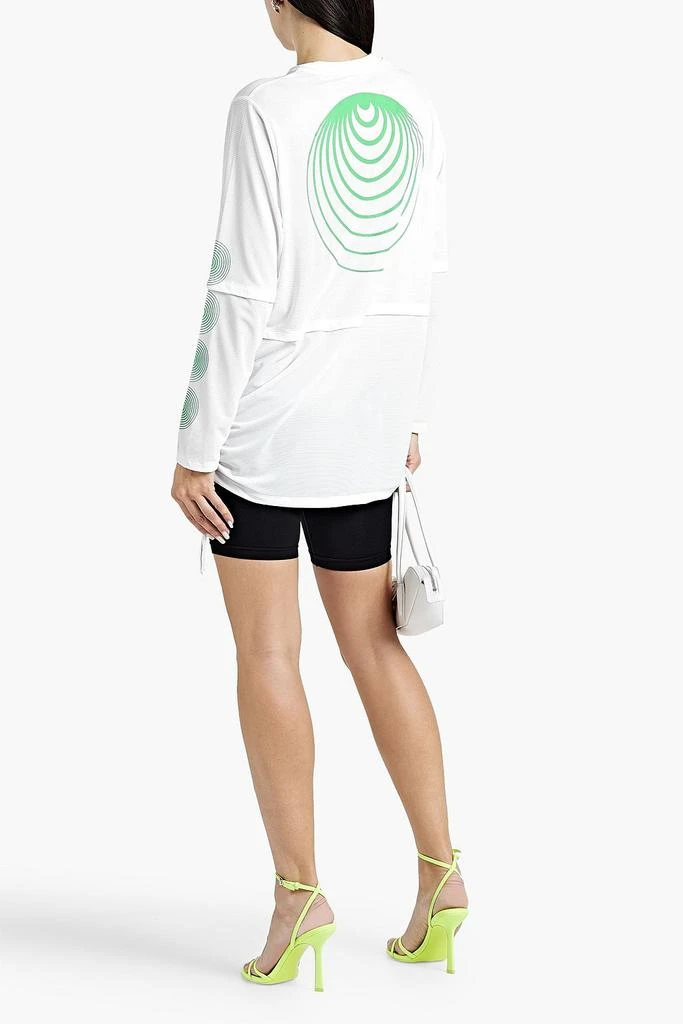 Ganni Layered printed mesh top 3