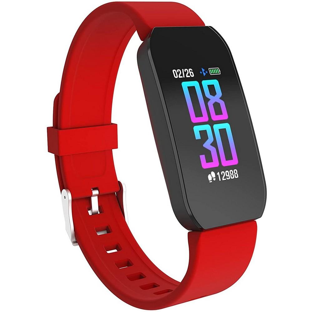 iTouch Unisex Red Silicone Strap Active Smartwatch