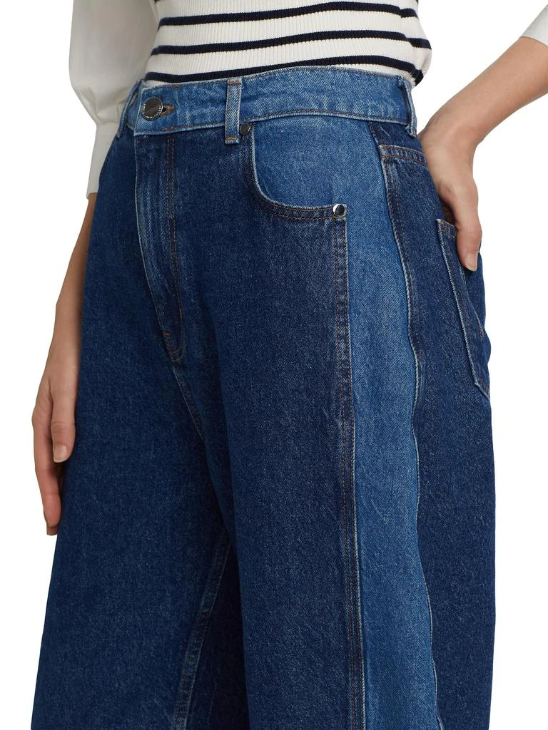 Derek Lam Denise Color Block Barrel Jeans 4